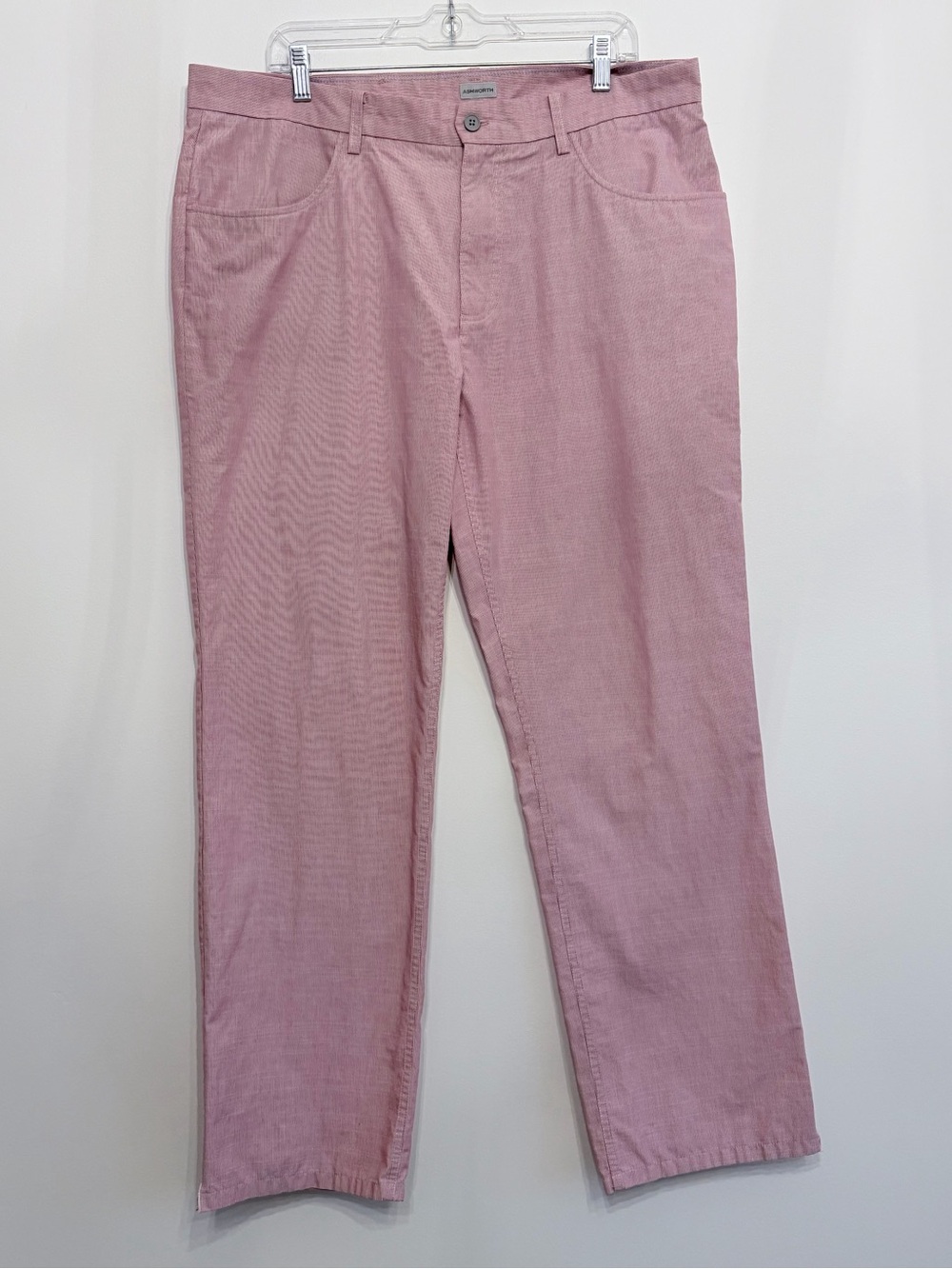 Ashworth Men’s 38 Red White Stripe Golf Pants Preppy